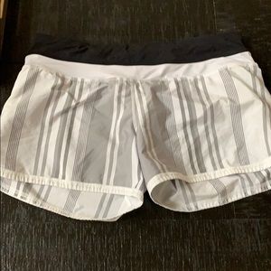 Black, grey & White Lululemon Sz 8 running shorts